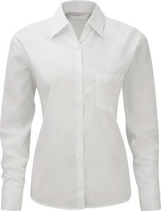 Russell Collection RU934F - Ladies Long Sleeve Polycotton Easy Care Poplin Shirt