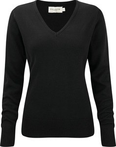 Russell Collection RU710F - Ladies' V-Neck Pullover Black