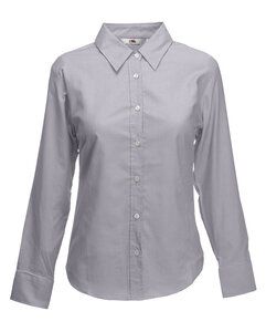 Fruit of the Loom SS001 - Lady-fit Oxford long sleeve shirt Oxford Grey