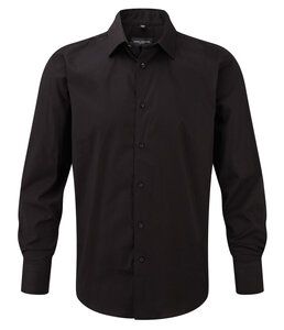 Russell Collection J946M - Long sleeve easycare fitted shirt Black