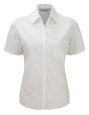 Russell Collection J937F - Womens short sleeve pure cotton easycare poplin shirt