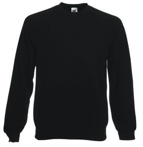 Fruit of the Loom 62-216-0 - Men's Raglan Sweatshirt Black