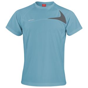 Spiro S182M -  dash training shirt Aqua/ Grey