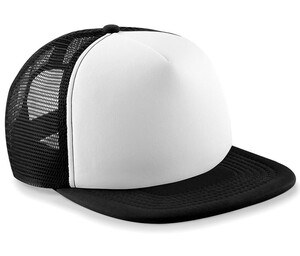 Beechfield BF64B - Kids Snapback Trucker Cap Black/White