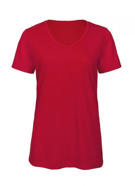 B&C BC058 - Women's tri-blend v-neck t-shirt
