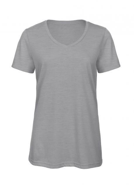 B&C BC058 - Women's tri-blend v-neck t-shirt