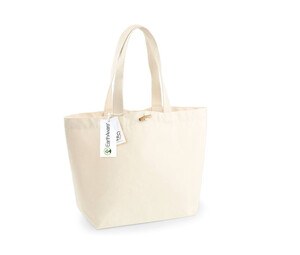 Westford mill WM850 - Large Volume Organic Cotton Shopping Bag Natural