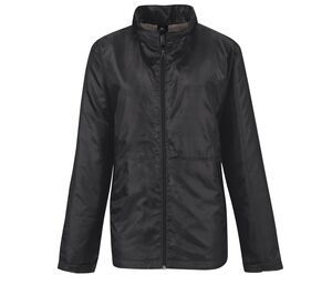 B&C BC325 - Women's microfleece lined windbreaker jacket Dark Grey
