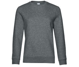 B&C BCW01Q - Straight Sleeve Sweatshirt 280 QUEEN Heather Mid Grey