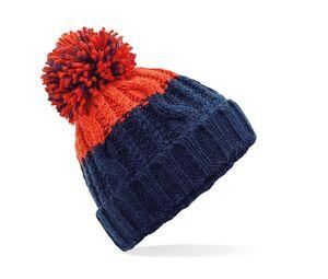 Beechfield BF437 - After Beanie Oxford Navy / Fire Red