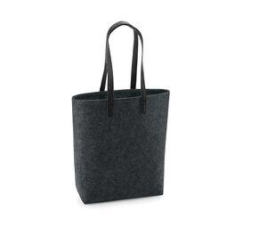 Bag Base BG738 - Polyester felt shopping bag Charcoal melange / Black