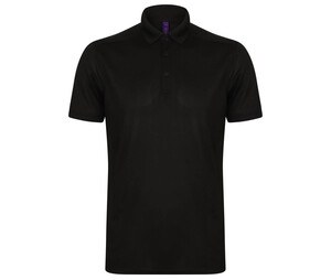 Henbury HY460 - Men's Polo Shirt in stretch polyester Black