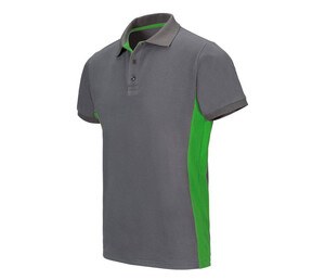 VELILLA V5504 - POLO BICOLORE MANCHES COURTES Grey/ Lime