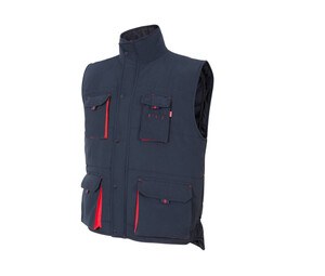 VELILLA V5902 - GILET MATELASSÉ BICOLORE MULTI-POCHES Navy / Red