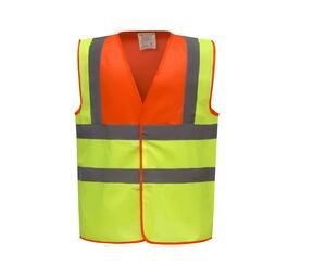 Yoko YK100 - High visibility 2 b&b vest (HVW100CH) Hi Vis Orange / Hi Vis Yellow