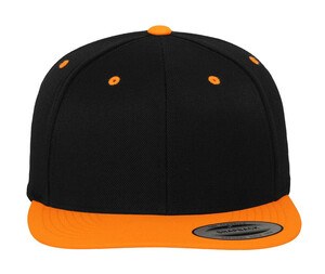 Flexfit 6089MT - Bicolor Snapback Cap Black/ Neon Orange