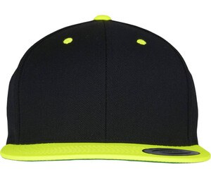 Flexfit 6089MT - Bicolor Snapback Cap Black/Neon Yellow