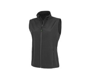 Result RS902F - Women's recycled polyester softshell bodywarmer Black