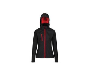 Regatta RGA702 - Women's hooded softshell jacket Black / Classic Red