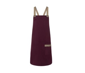 Karlowsky KYLS38 - Urban-Look Bib Apron With Cross Straps And Pocket Eggplant