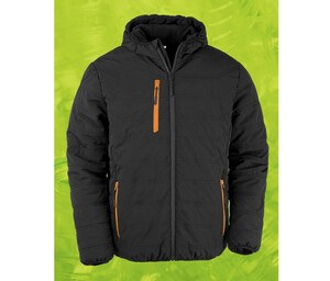 Result RS240X - Trendy recycled quilted winter jacket Black/Orange