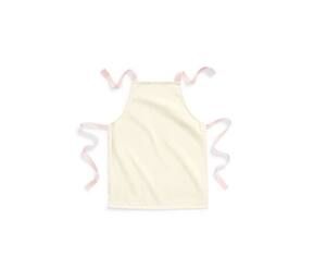 Westford mill WM362 - Child's apron 100% cotton Natural / Pastel Pink
