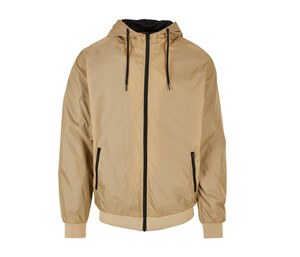 Build Your Brand BY016 - Windbreaker Union Beige / Black