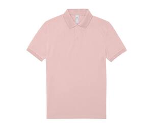 B&C BCU424 - Short-sleeved fine piqué poloshirt Blush Pink