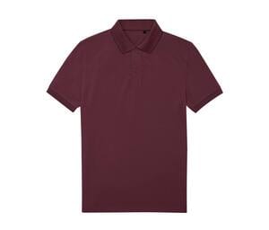 B&C BCU428 - Men's 65/35 recycled polyester poloshirt Burgundy