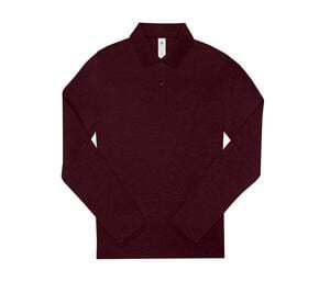 B&C BCW464 - Ladies' long sleeve 210 poloshirt Heather Burgundy