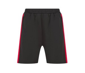 Finden & Hales LV886 - ADULTS' KNITTED SHORTS WITH ZIP POCKETS Black / Red
